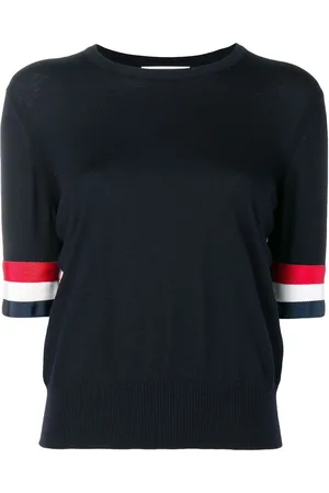 Thom Browne Camiseta Rwb de lana merina con puños ribeteados