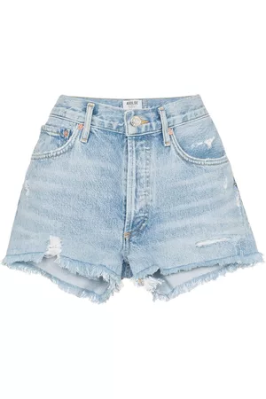 AGOLDE Pantalones vaqueros cortos con efecto envejecido
