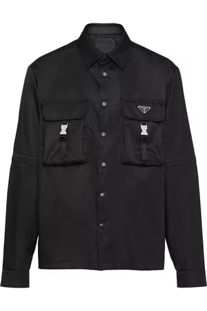Prada Camisa Re-Nylon con logo triangular