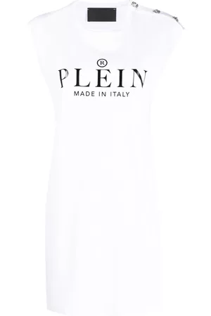 Philipp Plein Vestido estilo camiseta con logo