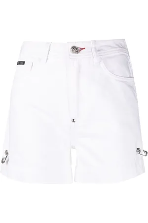 Philipp Plein Pantalones vaqueros cortos con imperdible