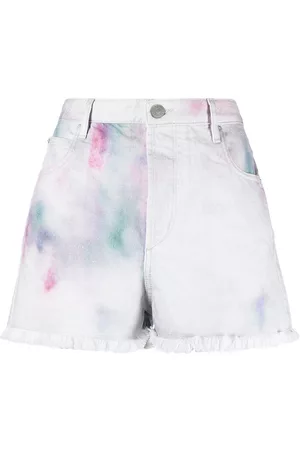 Marant Etoile Pantalones vaqueros cortos con motivo de pintura