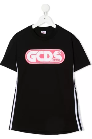 GCDS Vestido estilo camiseta con logo