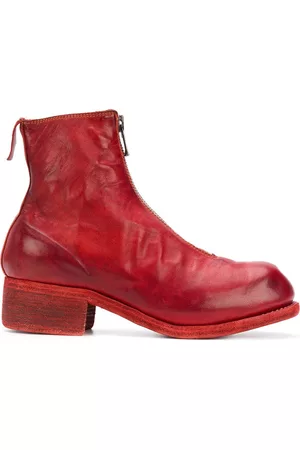 GUIDI Botines con cremallera frontal
