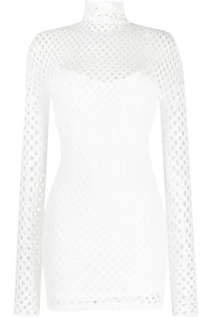 Philipp Plein Vestido corto con capa de malla