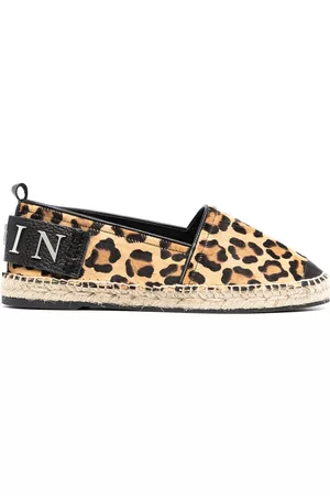 Philipp Plein Alpargatas slip-on con motivo de leopardo