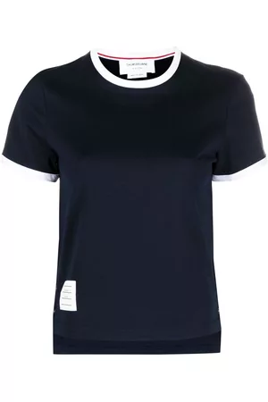 Thom Browne Camiseta con dobladillo asimétrico y manga corta