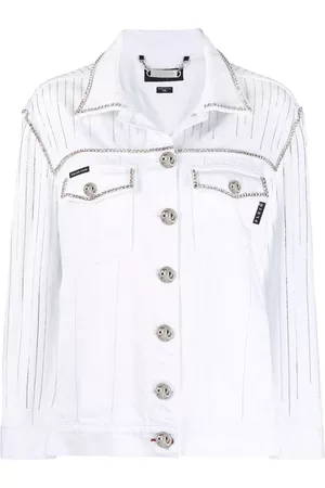 Philipp Plein Chaqueta vaquera con detalle de flecos