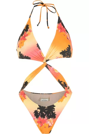 AMIR SLAMA Bañador con estampado Ilha de Hibiscus