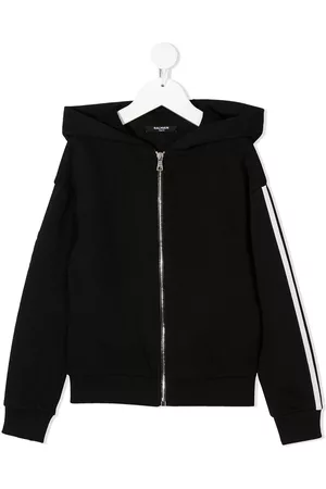Balmain Sudadera con logo lateral y cremallera