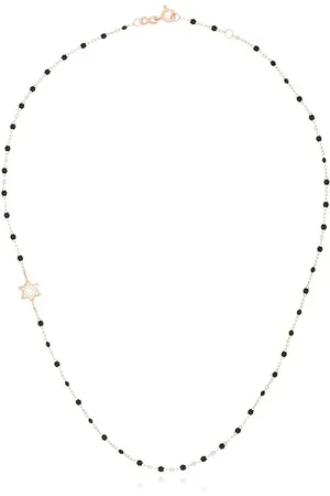 GIGI CLOZEAU Collar con cuentas y estrella en oro de 18kt con diamante