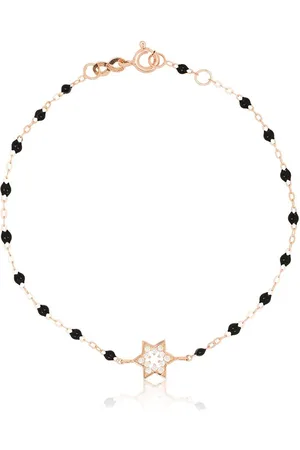 GIGI CLOZEAU Pulsera con cuentas y estrella en oro de 18kt con diamante