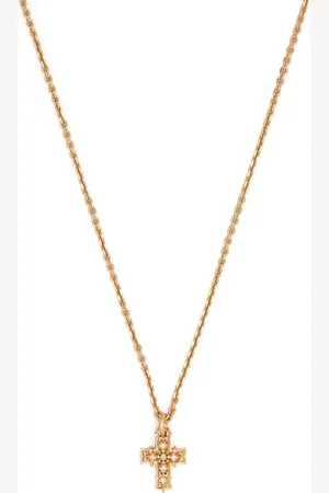 EMANUELE BICOCCHI Collar con colgante de cruz con diamantes