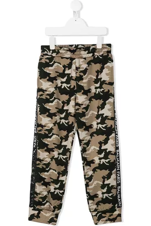 Balmain Pantalones de chándal con motivo militar