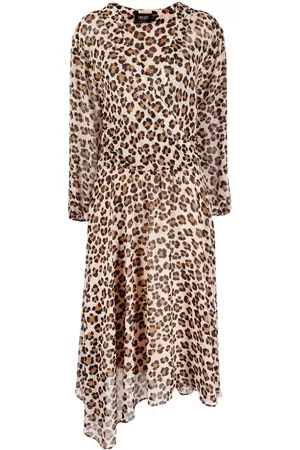 Liu Jo Vestido asimétrico con motivo de leopardo
