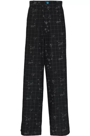 UNDERCOVER Pantalones holgados con estampado a cuadros