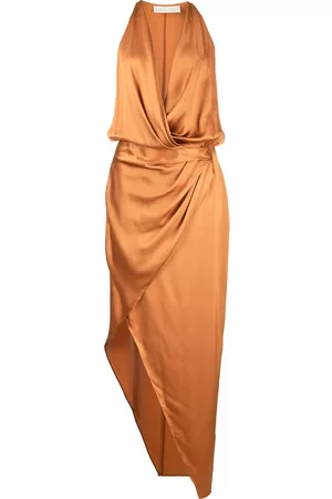 Michelle Mason Vestido asimétrico con cuello halter