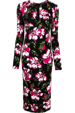 Tom Ford Vestido midi con estampado floral