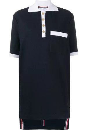 Thom Browne Vestido tipo polo con rayas