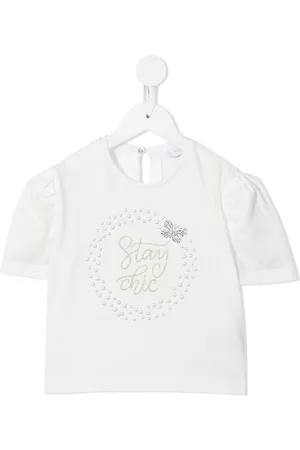 MONNALISA Blusa con eslogan bordado
