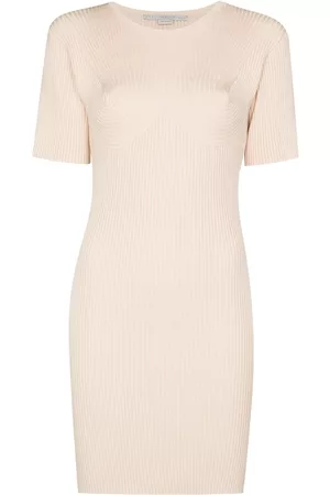 Stella McCartney Vestido de canalé corto