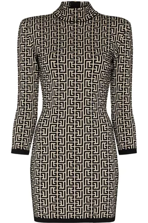 Balmain Vestido corto en jacquard