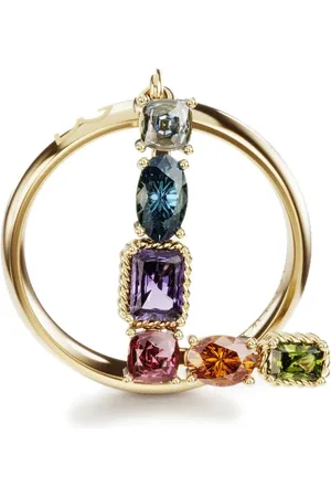 Dolce & Gabbana Anillo Rainbow Alphabet L en oro amarillo de 18kt