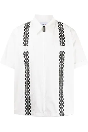 Ports V Camisa con franjas con motivo geométrico