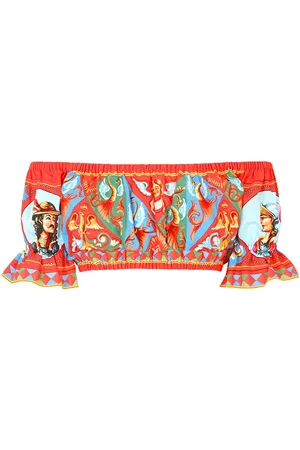 Dolce & Gabbana Top corto con estampado Carretto
