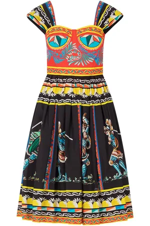 Dolce & Gabbana Vestido midi con estampado Carretto