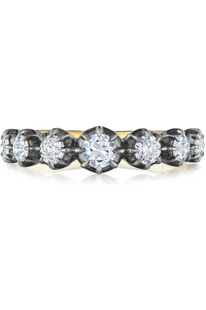 Fred Leighton Anillo en oro de 18kt con 7 piedras y diamantes