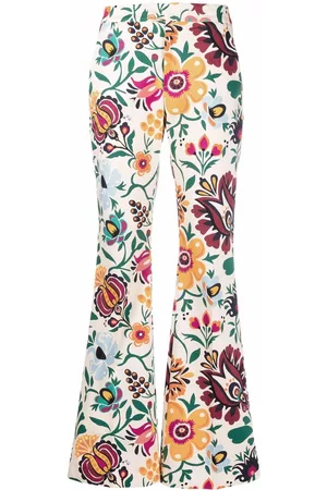 La DoubleJ Pantalones acampanados con estampado gráfico