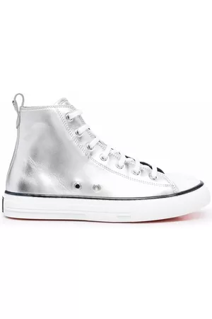 Philipp Plein Zapatillas altas con acabado metalizado