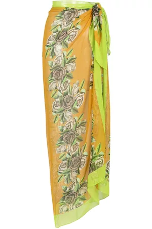 AMIR SLAMA Pareo con estampado floral