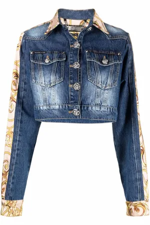 Philipp Plein Chaqueta vaquera con motivo Barocco