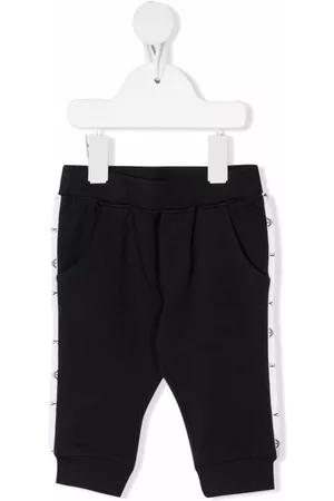 Emporio Armani Pantalones de chándal con franjas del logo