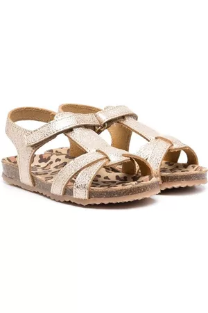 PèPè Sandalias Golden con estampado de leopardo