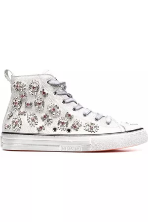Philipp Plein Zapatillas altas con apliques de cristal