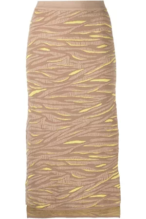 Stella McCartney Falda de punto con animal print