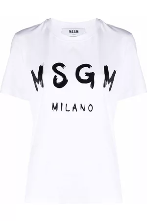 Msgm Camiseta con logo estampado