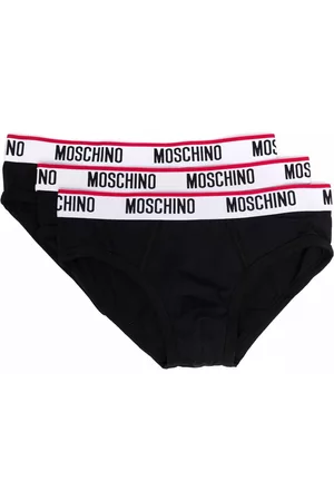 Moschino Pack de tres calzoncillos con logo en la cinturilla