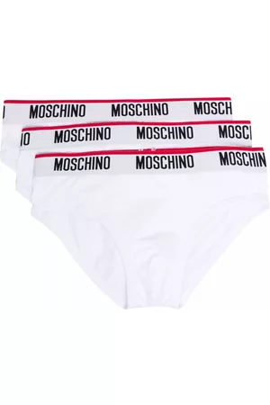 Moschino Pack de tres calzoncillos con logo en la cinturilla