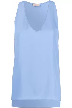 BLANCA Top sin mangas con cuello en V