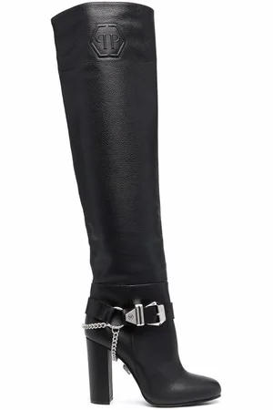 Philipp Plein Botas altas con detalle de hebilla