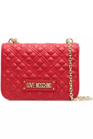Moschino Bolso de hombro acolchado con placa del logo