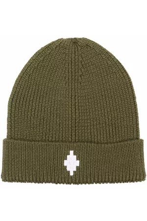 MARCELO BURLON Gorro de canalé con logo bordado