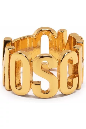 Moschino Anillo con detalle y logo