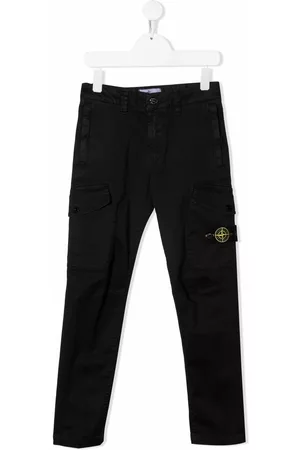 Stone Island Pantalones cargo con parche de brújula