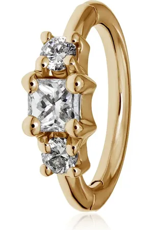 Maria Tash Pendiente huggie Princess en oro de 18kt