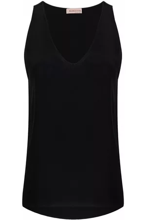 BLANCA Top sin mangas con cuello en V